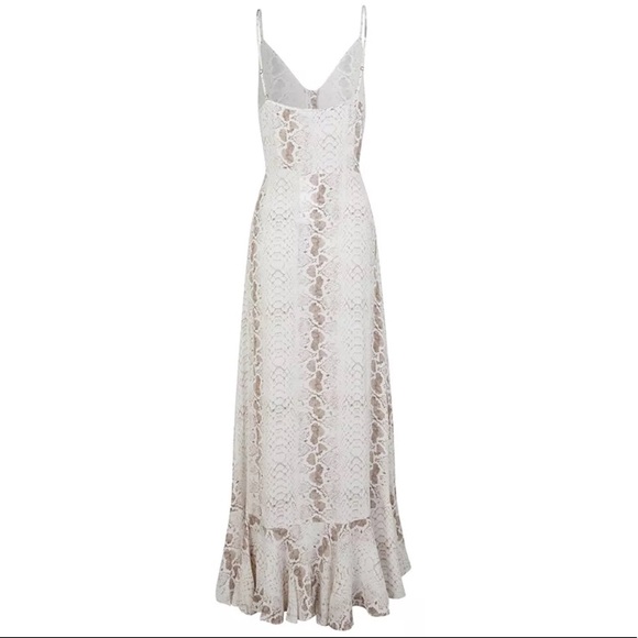 Boho Snake Printed Ruffled Hem Dress - Picture 5 of 5